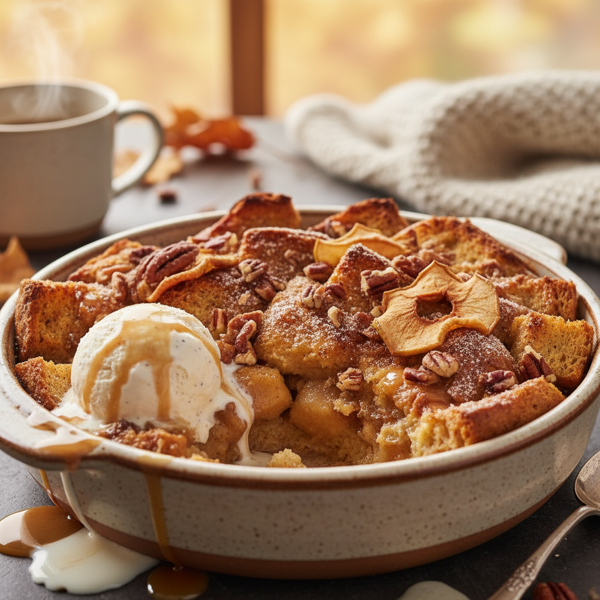 Autumn Toffee & Apple Bread Pudding Delight recipe