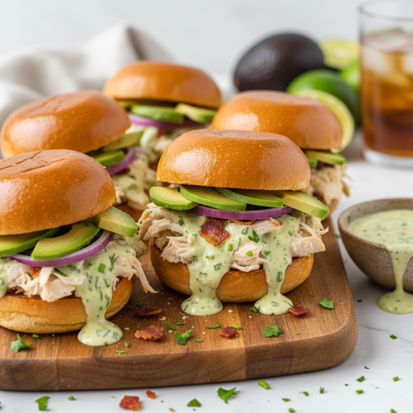 Avocado Ranch Chicken Sliders Delight recipe