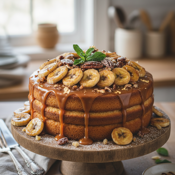 Award-Winning Caramelized Banana Cake recipe