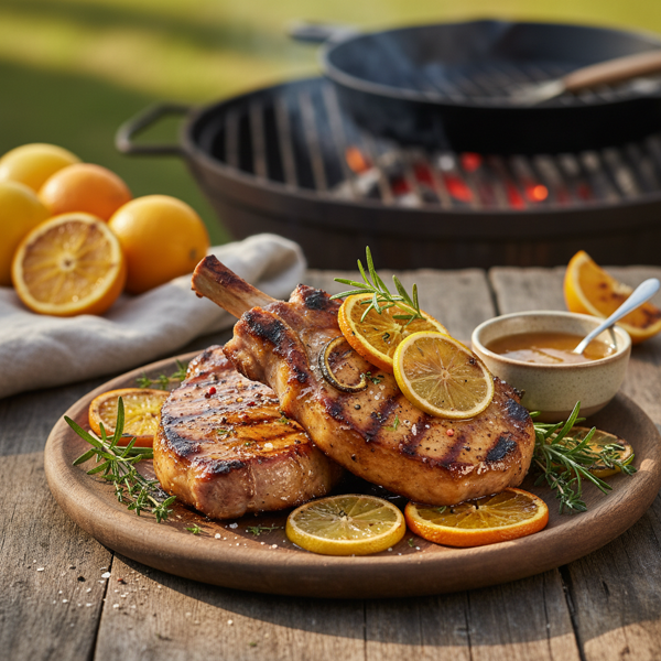 Award-Winning Citrus-Infused Grilled Pork Chops recipe