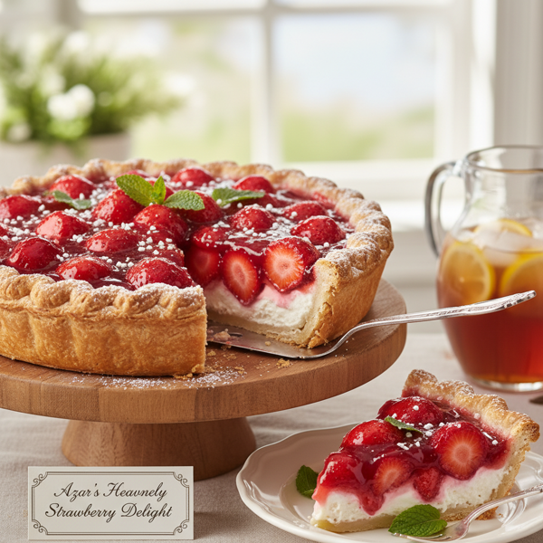 Azar's Heavenly Strawberry Delight Pie recipe