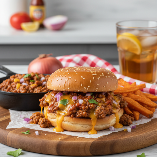 BBQ Cheeseburger Sloppy Joes recipe