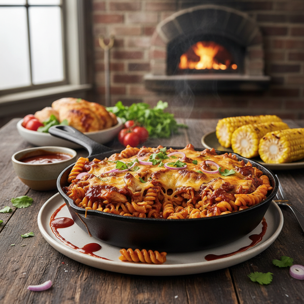 BBQ Chicken Spiral Pasta Bake recipe