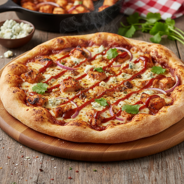 BBQ Chicken & Blue Cheese Delight Pizza recipe