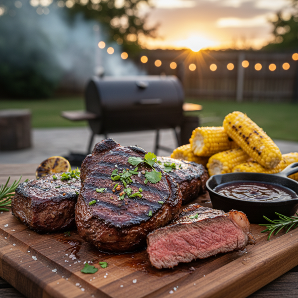 BBQ Glazed Texas Sirloin Steaks recipe