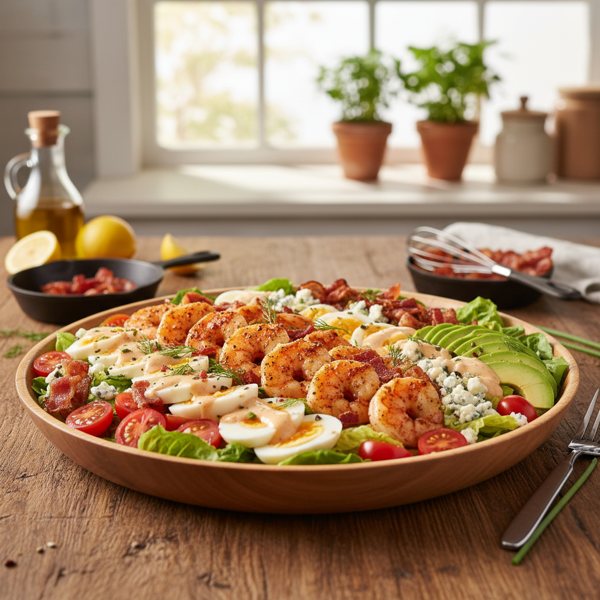 Bacon-Infused Shrimp Cobb Salad recipe
