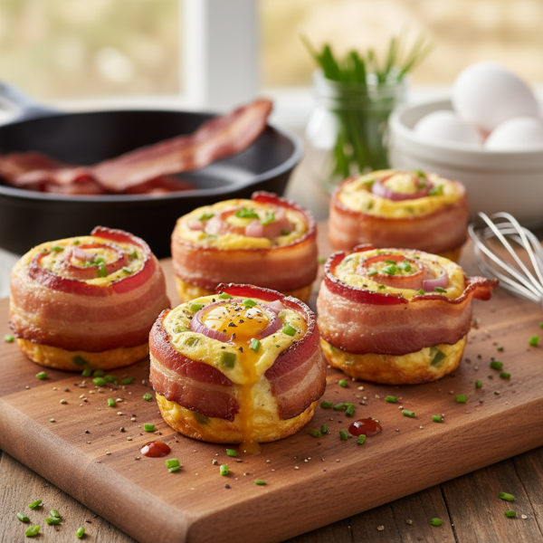 Bacon-Wrapped Egg Muffins recipe