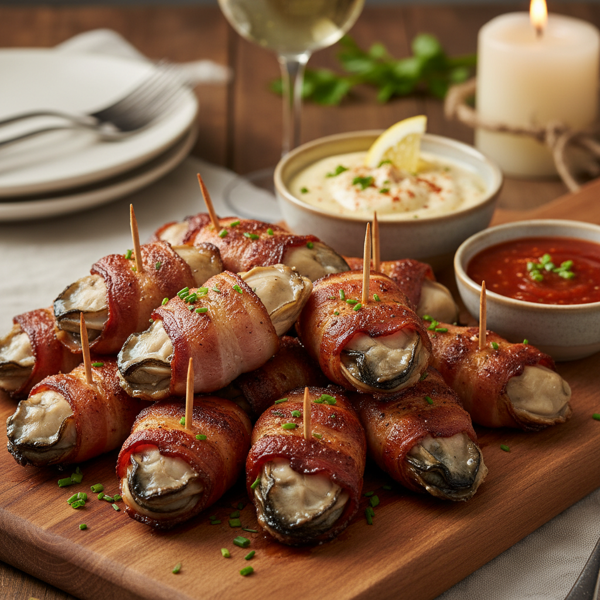 Bacon-Wrapped Oysters Delight recipe