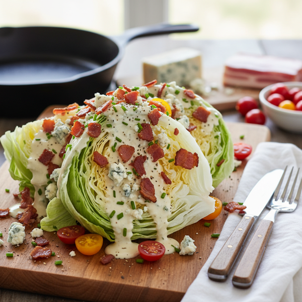 Bacon Blue Cheese Wedge Salad recipe