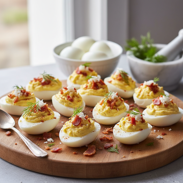 Bacon & Horseradish Delight Deviled Eggs recipe
