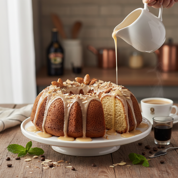 Bailey's Irish Cream Bundt Cake with Almond Glaze recipe