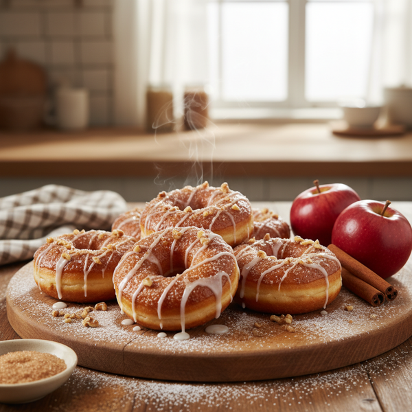 Baked Apple Cinnamon Doughnuts recipe
