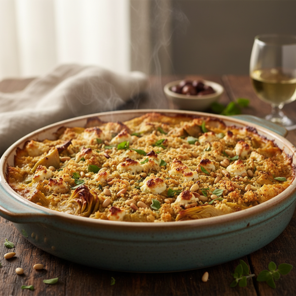 Baked Artichoke Feta Delight recipe