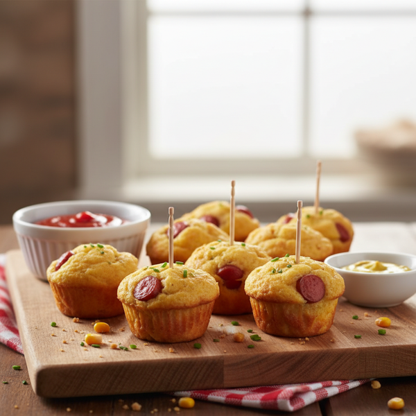 Baked Corn Dog Muffin Bites recipe