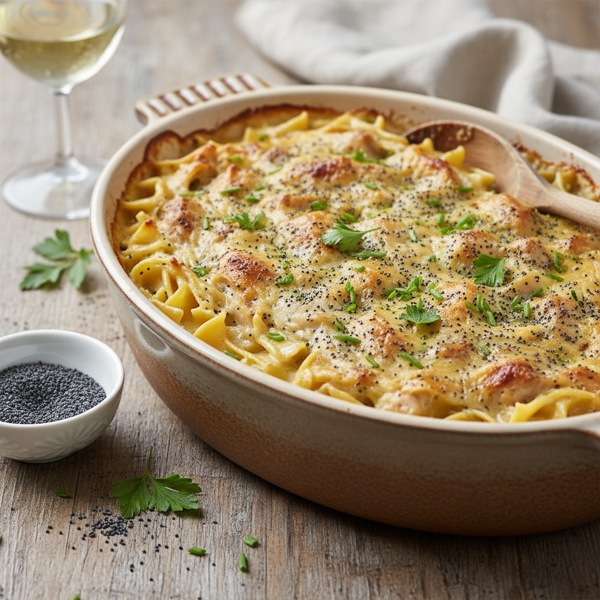 Baked Creamy Poppy Seed Chicken Delight recipe