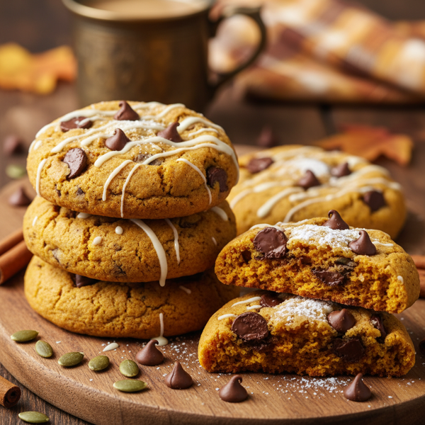 Bakery-Style Pumpkin Chocolate Chip Cookies Delight recipe