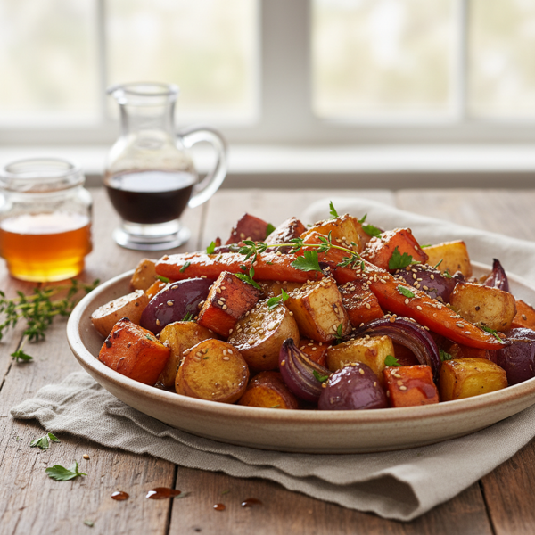 Balsamic-Honey Glazed Root Vegetable Medley recipe