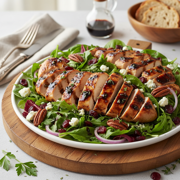 Balsamic Chicken Salad with Cranberries and Blue Cheese recipe