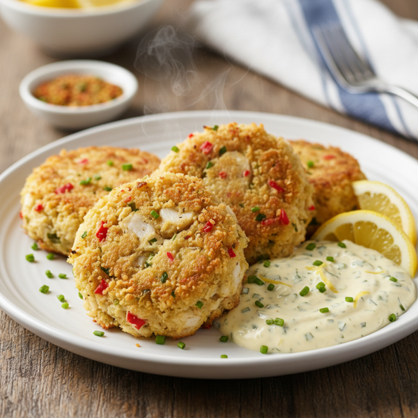 Baltimore's Signature Crab Cakes with Zesty Tartar Sauce recipe