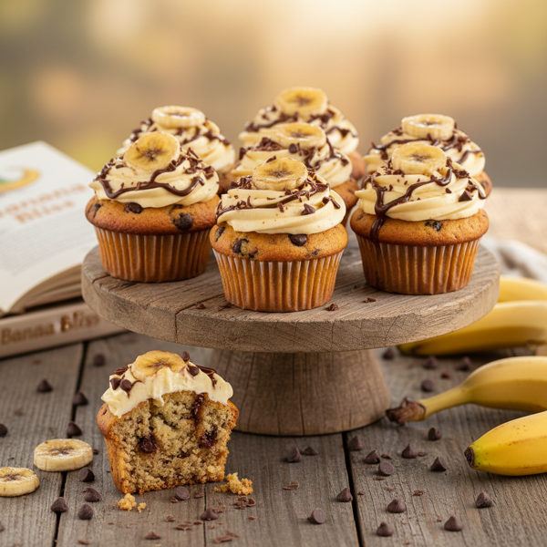 Banana Bliss Chocolate Chip Cupcakes recipe