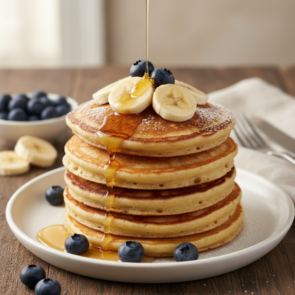 Banana Blueberry Bliss Pancakes recipe