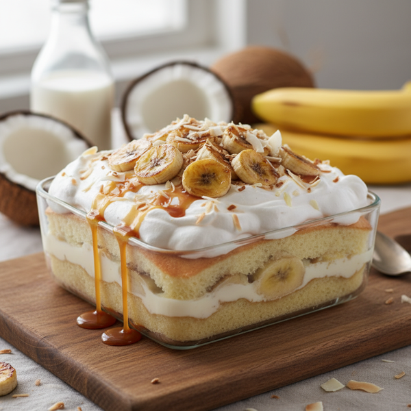Banana Coconut Tres Leches Delight recipe