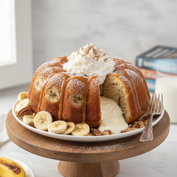 Banana Cream Delight Bundt Cake recipe