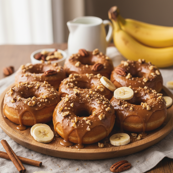 Banana Nut Bliss Baked Donuts recipe