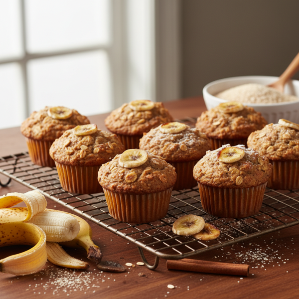 Banana Oat Bran Delight Muffins recipe