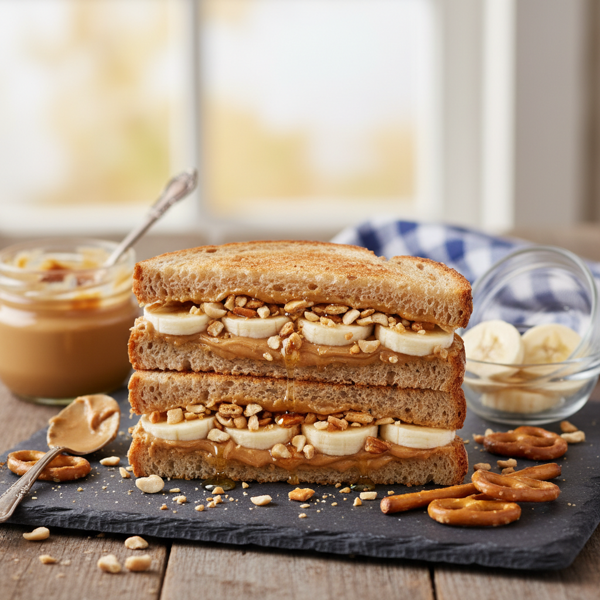 Banana Peanut Butter Crunch Sandwich recipe