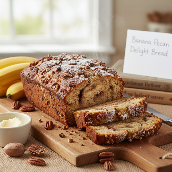 Banana Pecan Delight Bread recipe