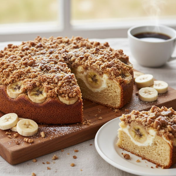 Banana Yogurt Streusel Coffee Cake recipe