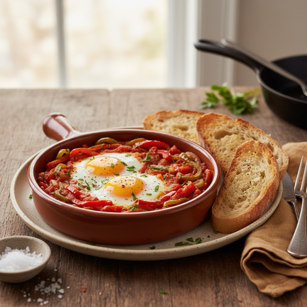 Basque-Style Eggs with Piperade recipe
