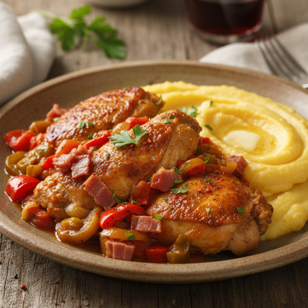 Basque-style Chicken with Polenta recipe
