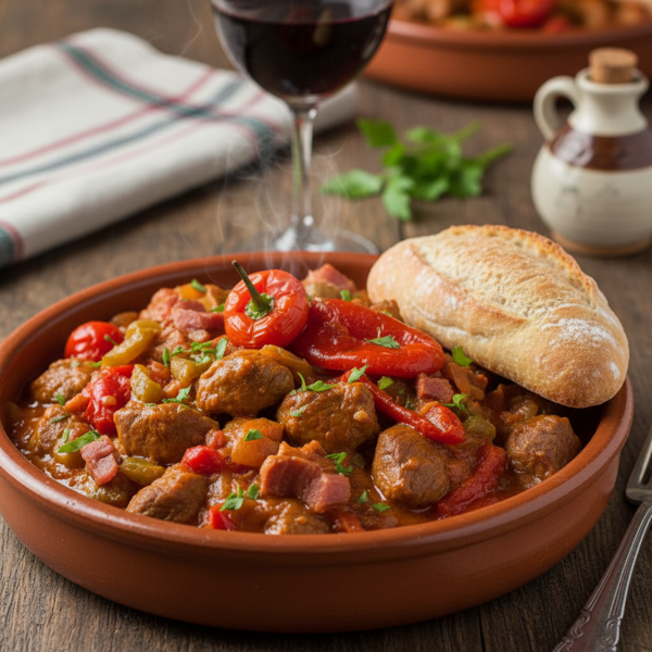 Basque Lamb Txilindron Stew with Pimientos recipe