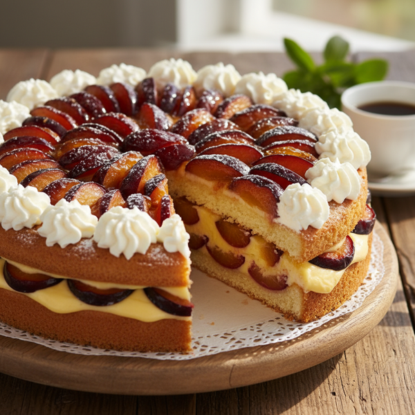 Bavarian Plum Delight Cake recipe