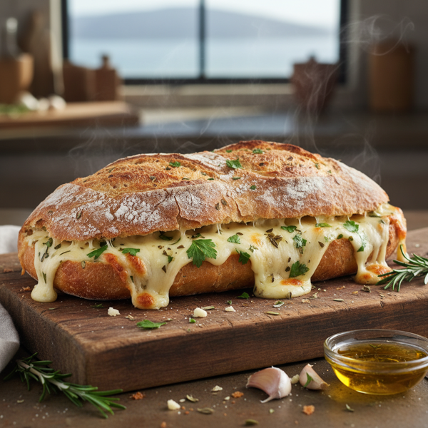 Bay Area Sourdough Cheesy Garlic Bread recipe