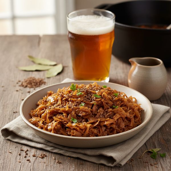 Beer-Braised Sauerkraut with Caraway Seeds recipe