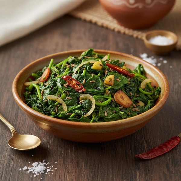 Bengali Spinach Stir-Fry recipe