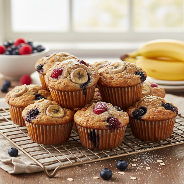 Berry Banana Bliss Muffins recipe