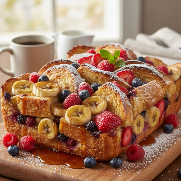 Berry Banana Bliss Overnight French Toast recipe
