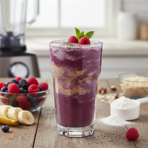 Berry Banana Protein Power Smoothie recipe