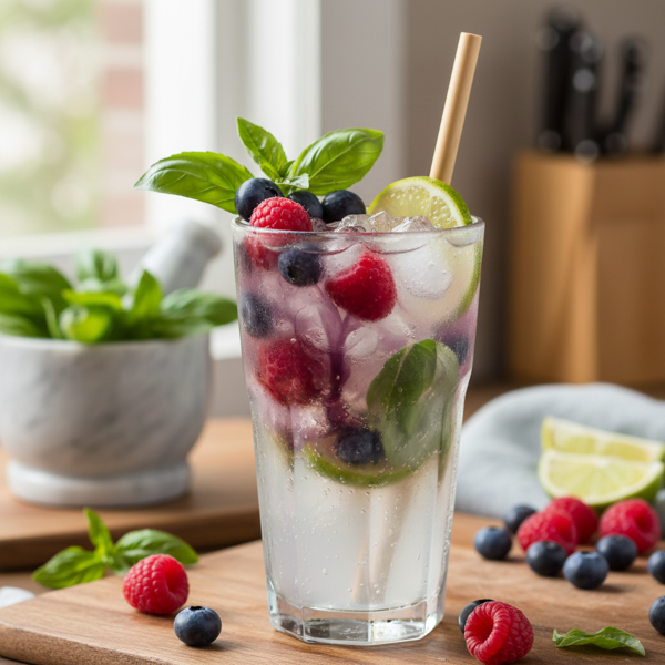 Berry Basil Mojito Bliss recipe
