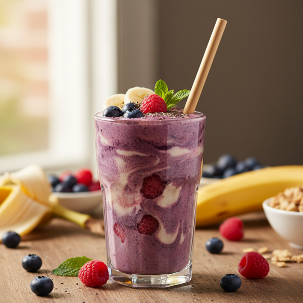 Berry Bliss Banana Smoothie recipe