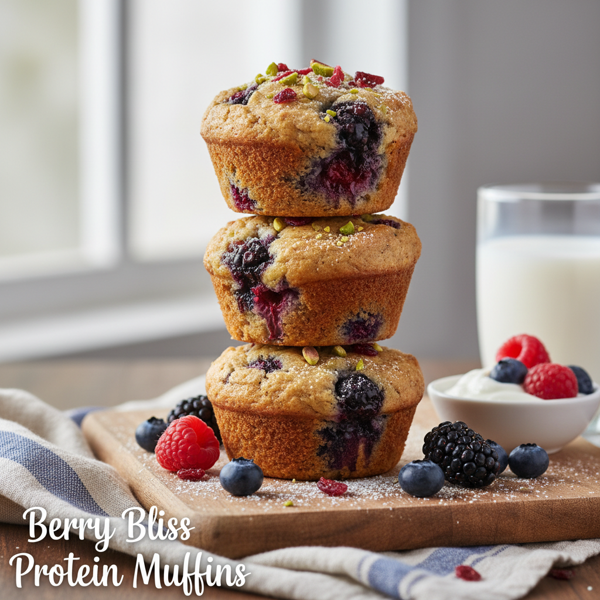 Berry Bliss Protein Muffins recipe