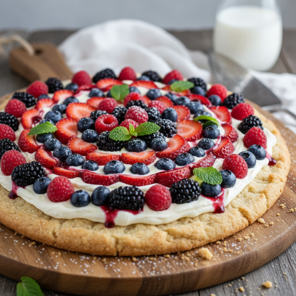 Berry Bliss Sugar Cookie Pizza recipe