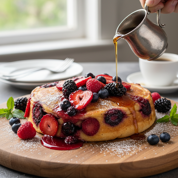 Berry Bliss Upside-Down Pancake recipe