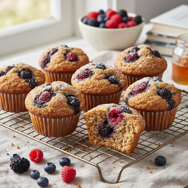 Berry Burst Bran Muffins recipe