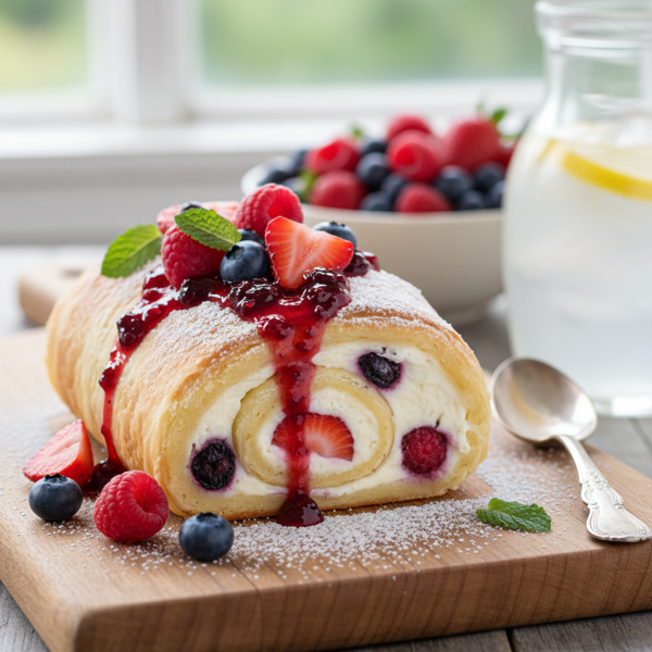 Berry Delight Cream Cheese Roll recipe