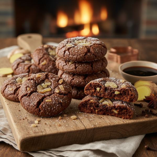 Bijoux's Spicy Ginger Molasses Crunch Cookies recipe